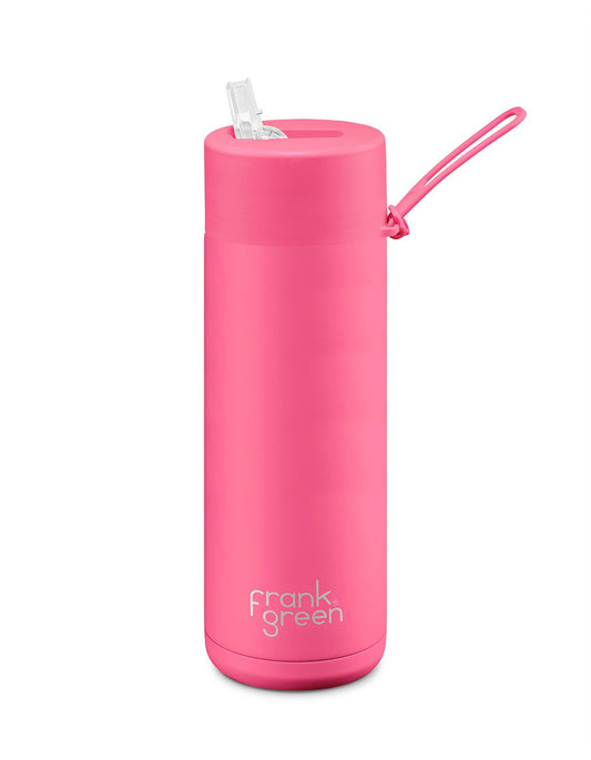 Ceramic Reusable Bottle - Neon Pink