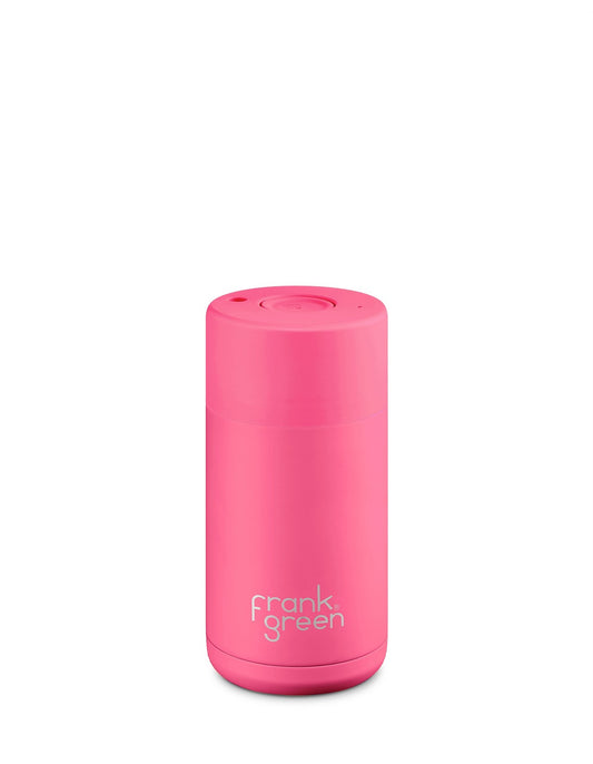 Ceramic Reusable Cup - Neon Pink