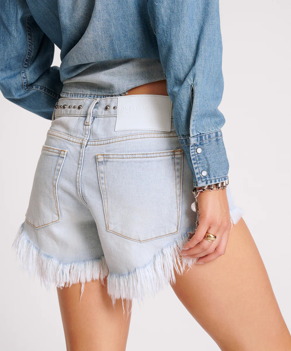 Bonita Low Waisted Denim Short - Hustler