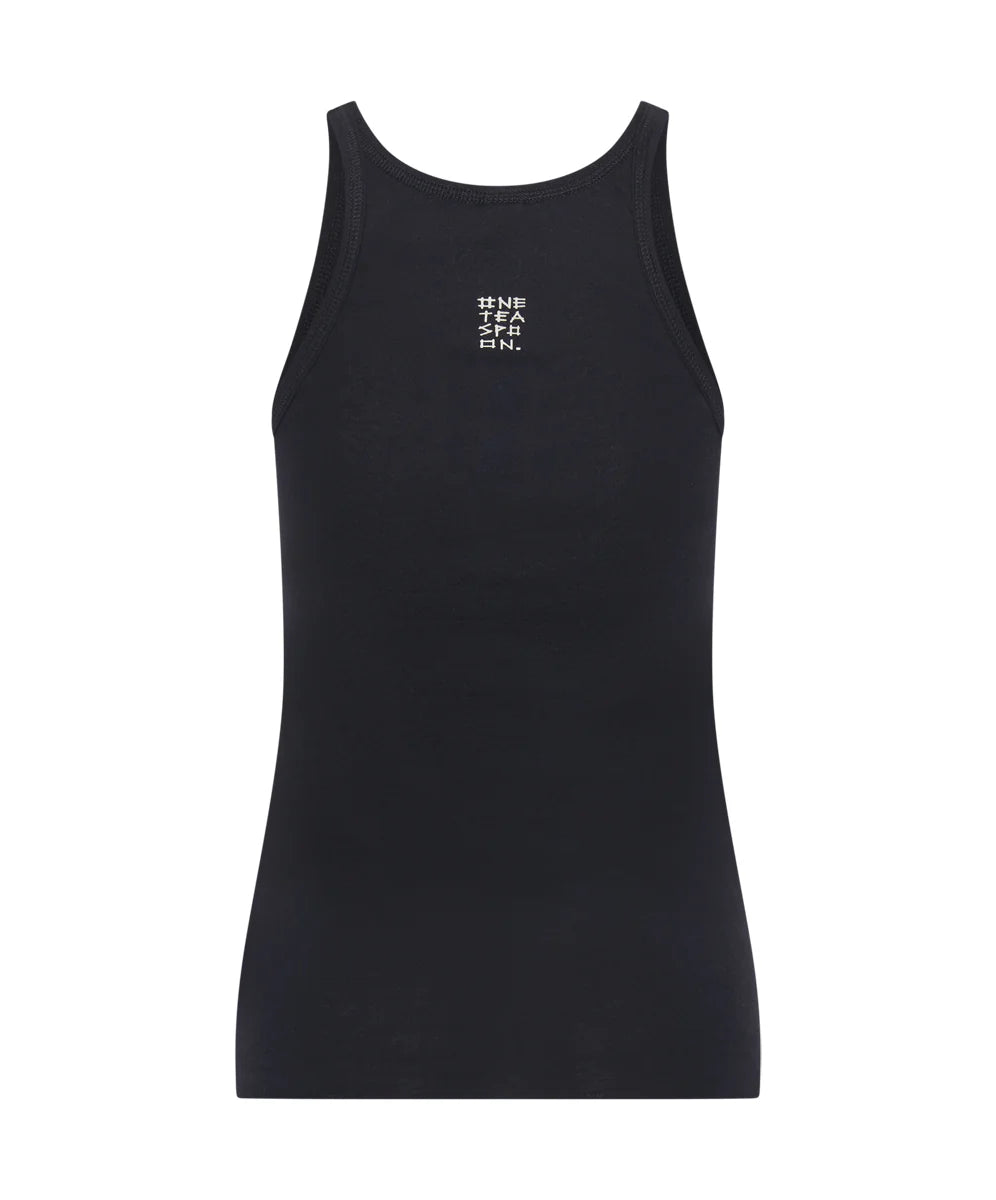 Rib Singlet - Black