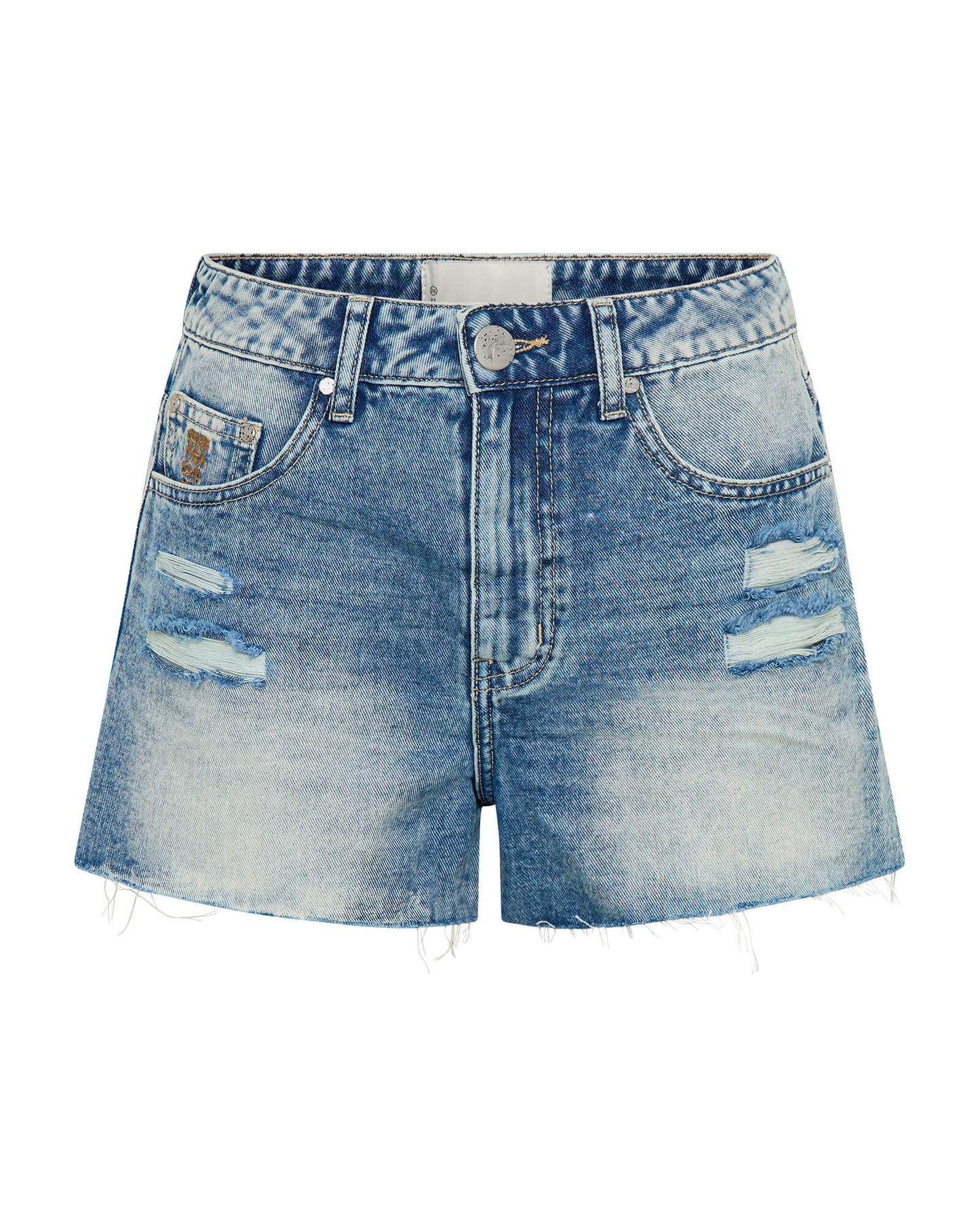 Bowies High Waist Denim Shorts - Sunset Blue