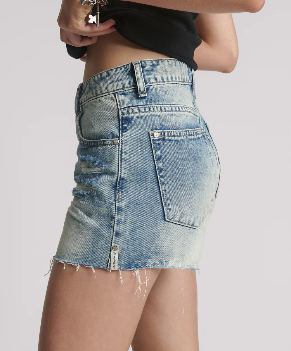 Bowies High Waist Denim Shorts - Sunset Blue