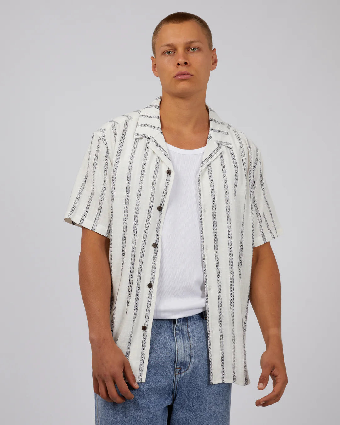 Drifter Stripe Shirt - White