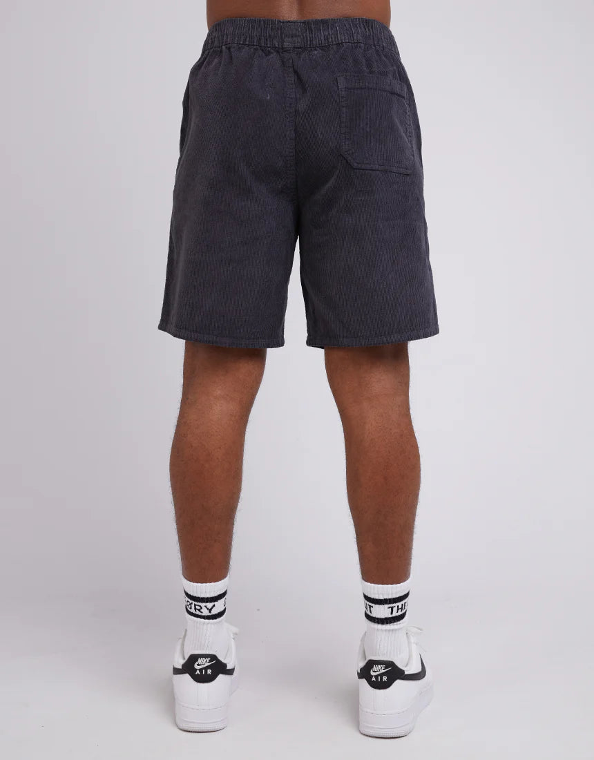 Cord Short - Washed Black