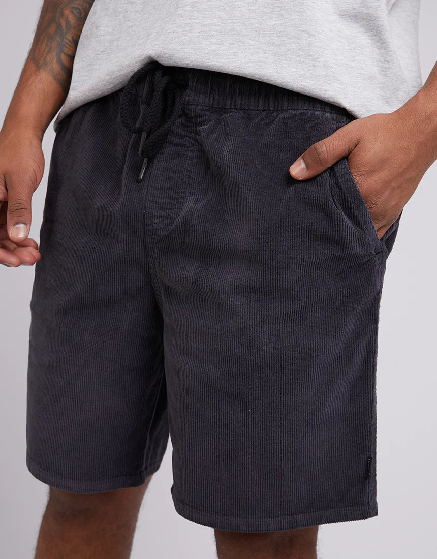 Cord Short - Washed Black