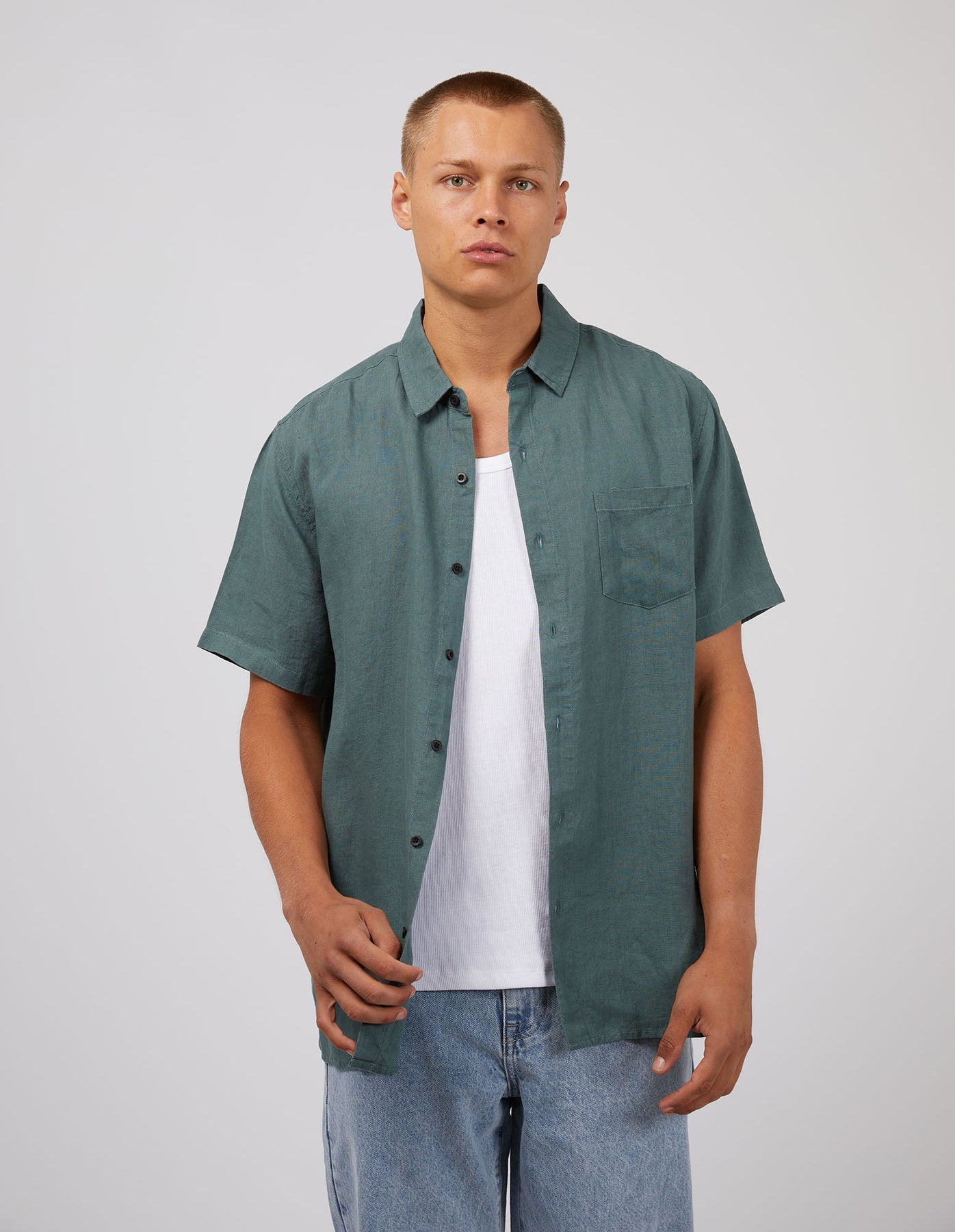 Linen Shirt - Pine