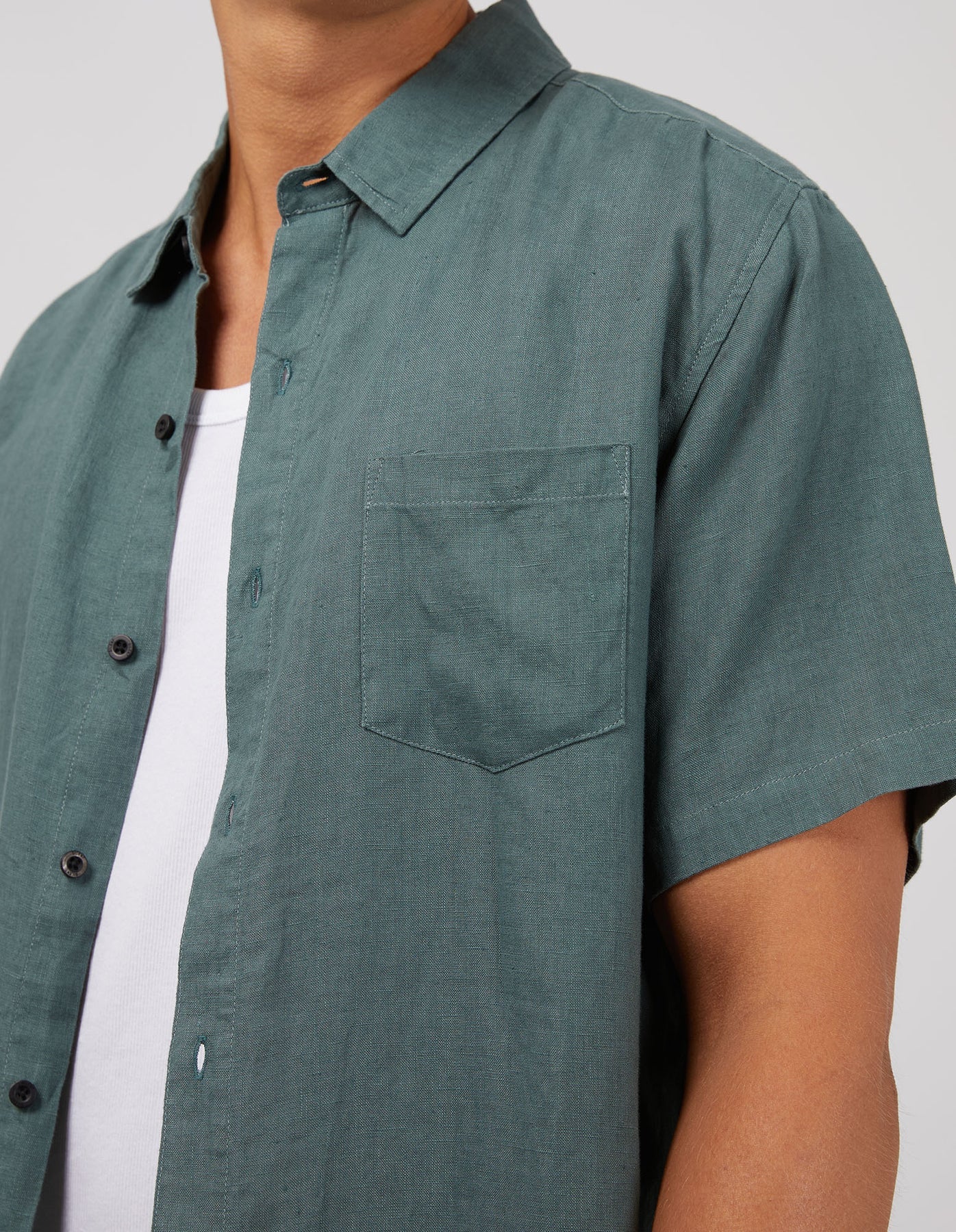 Linen Shirt - Pine