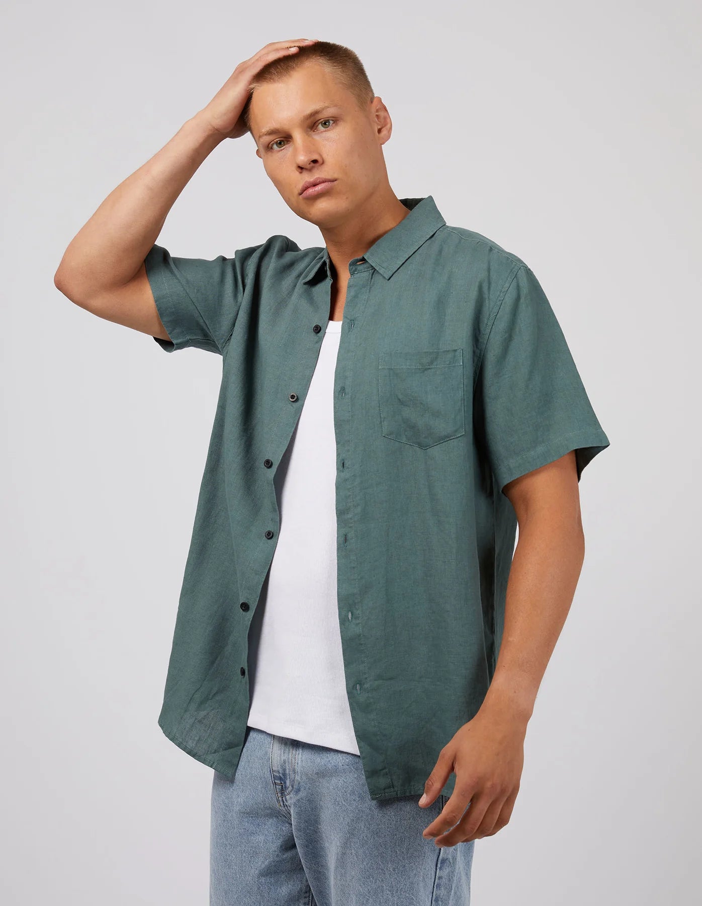 Linen Shirt - Pine