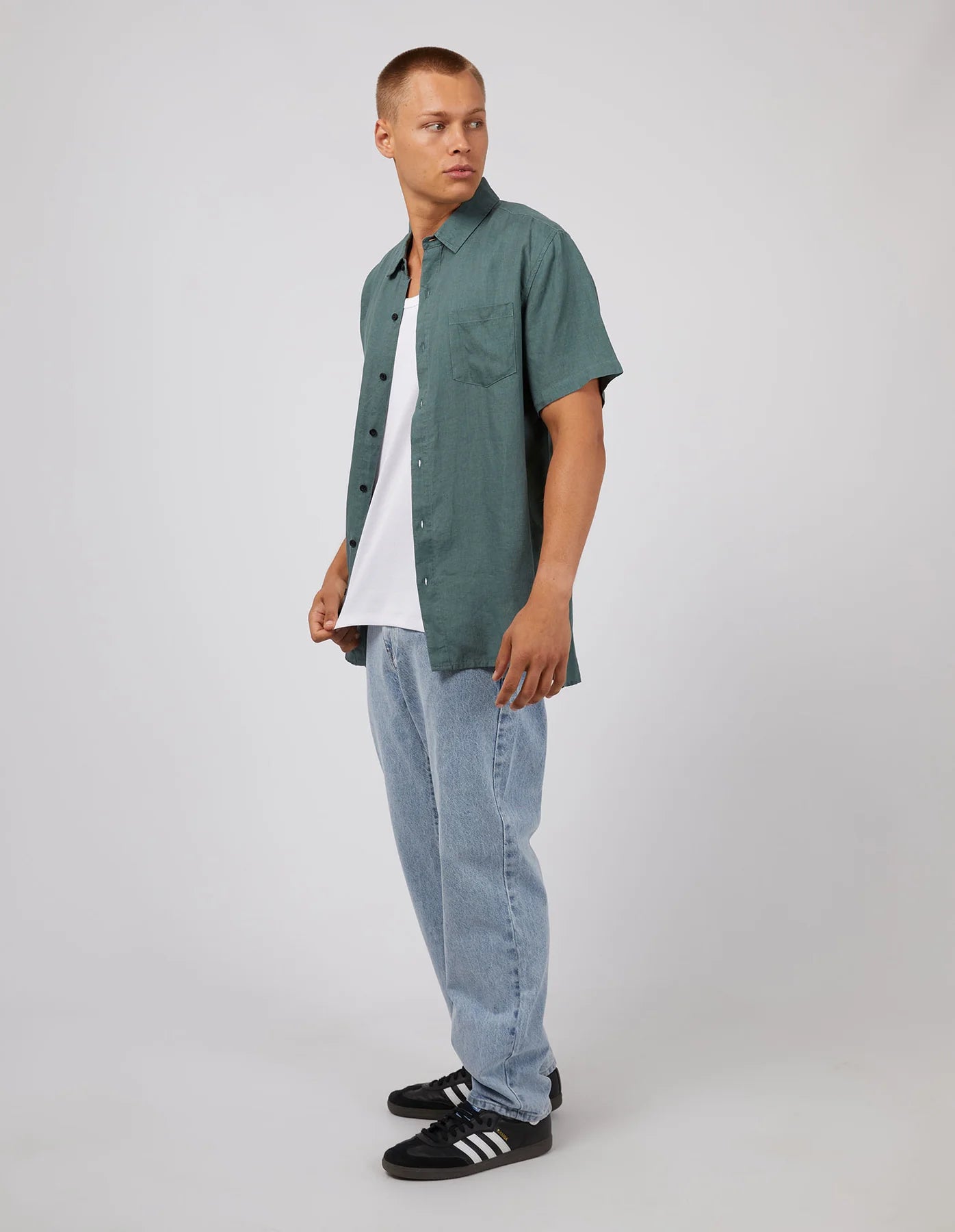 Linen Shirt - Pine