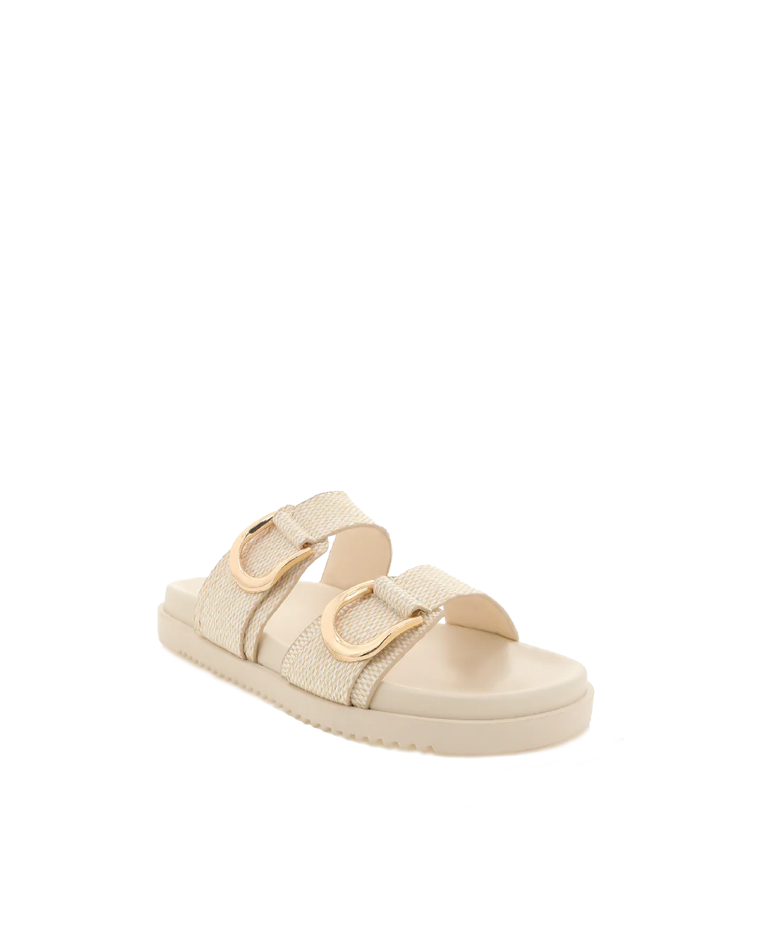 Areli Slides - Cream Raffia