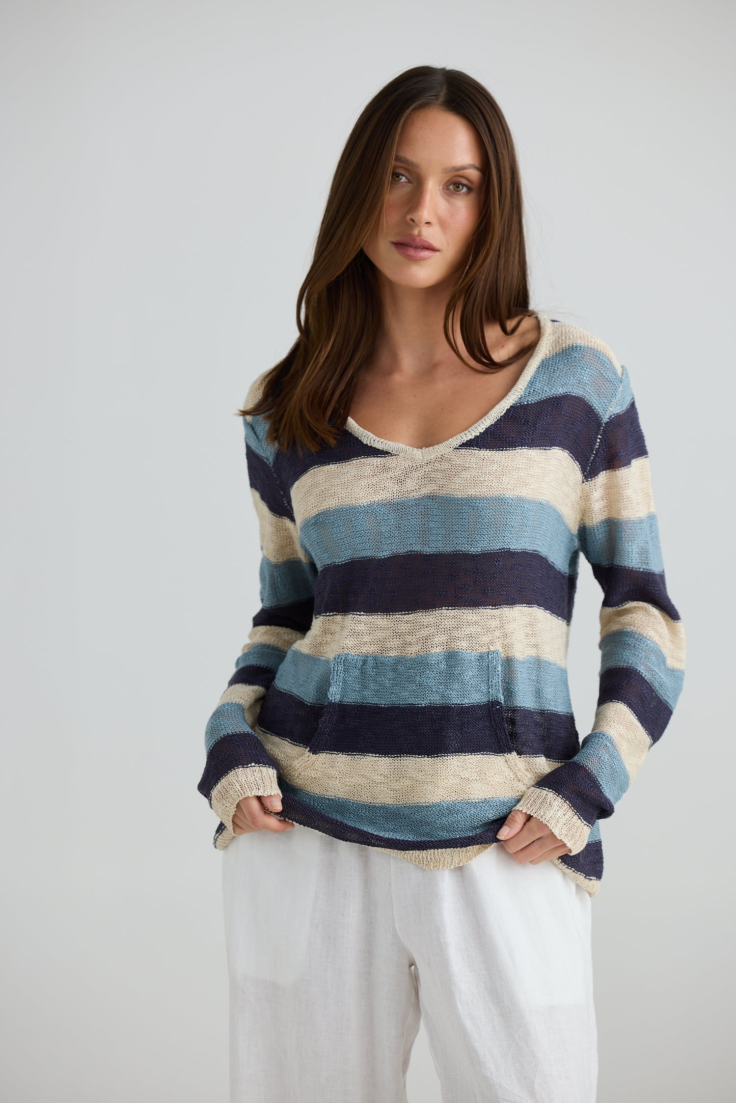 Breeze Knit - Blue Stripe