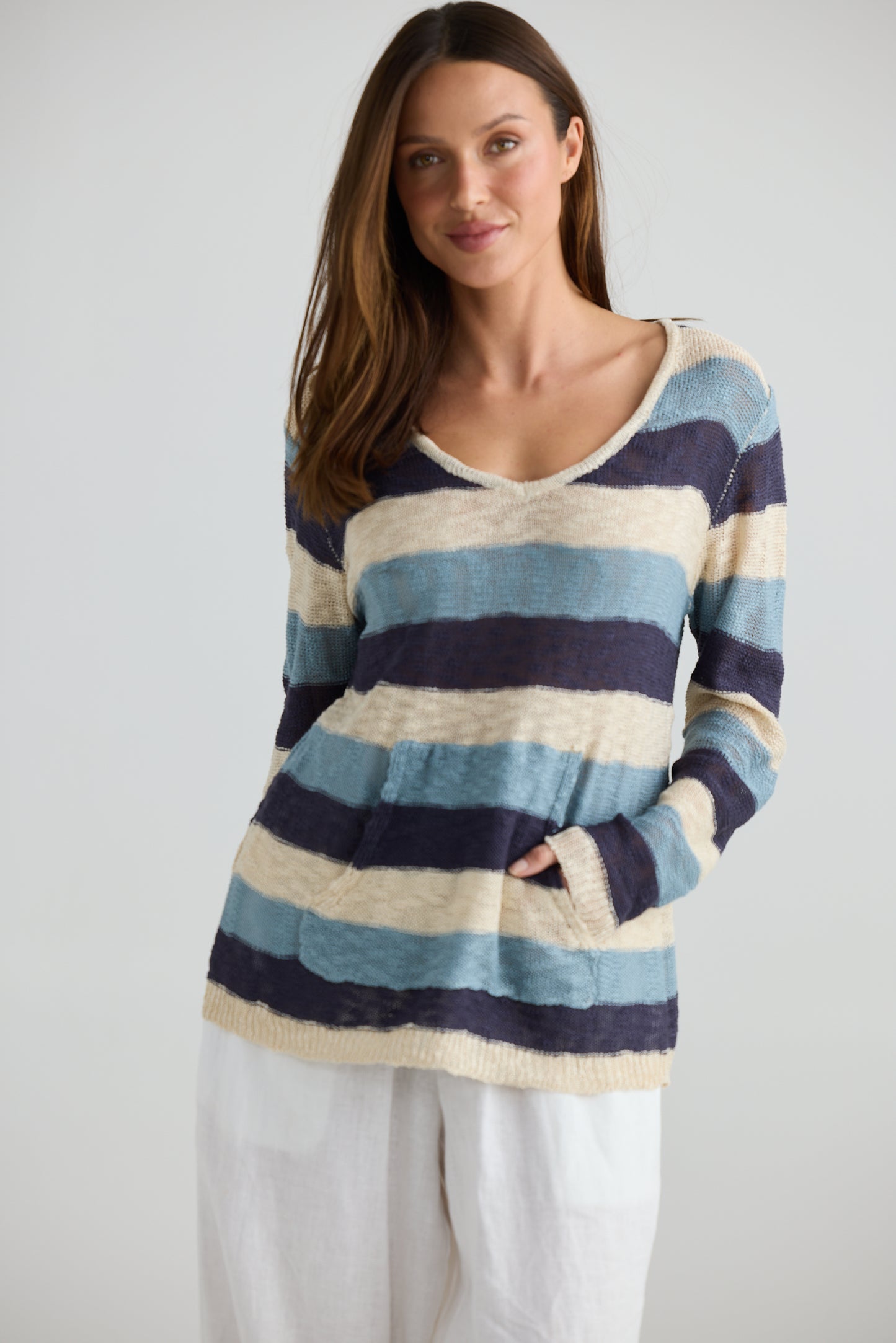 Breeze Knit - Blue Stripe