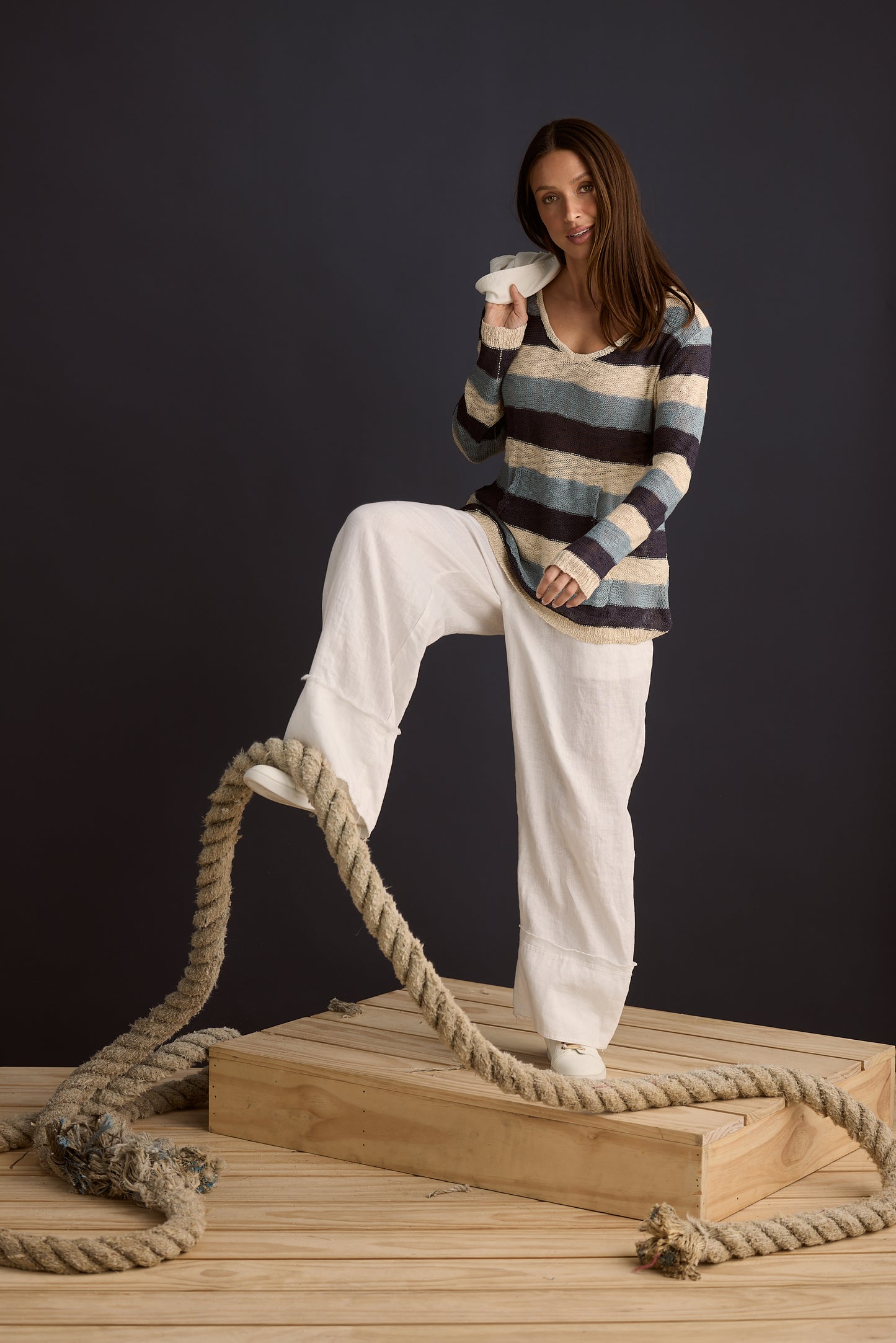 Breeze Knit - Blue Stripe