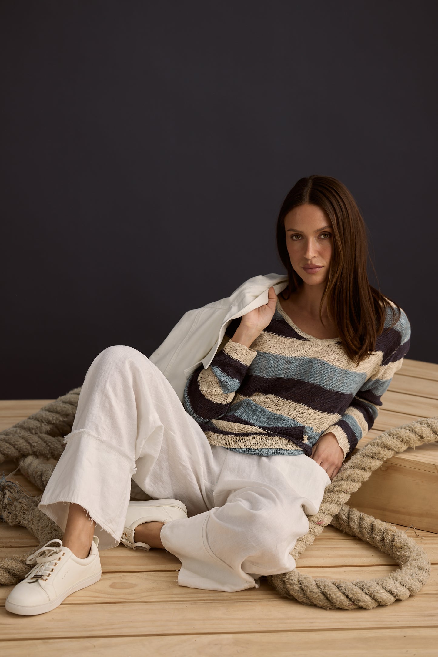 Breeze Knit - Blue Stripe