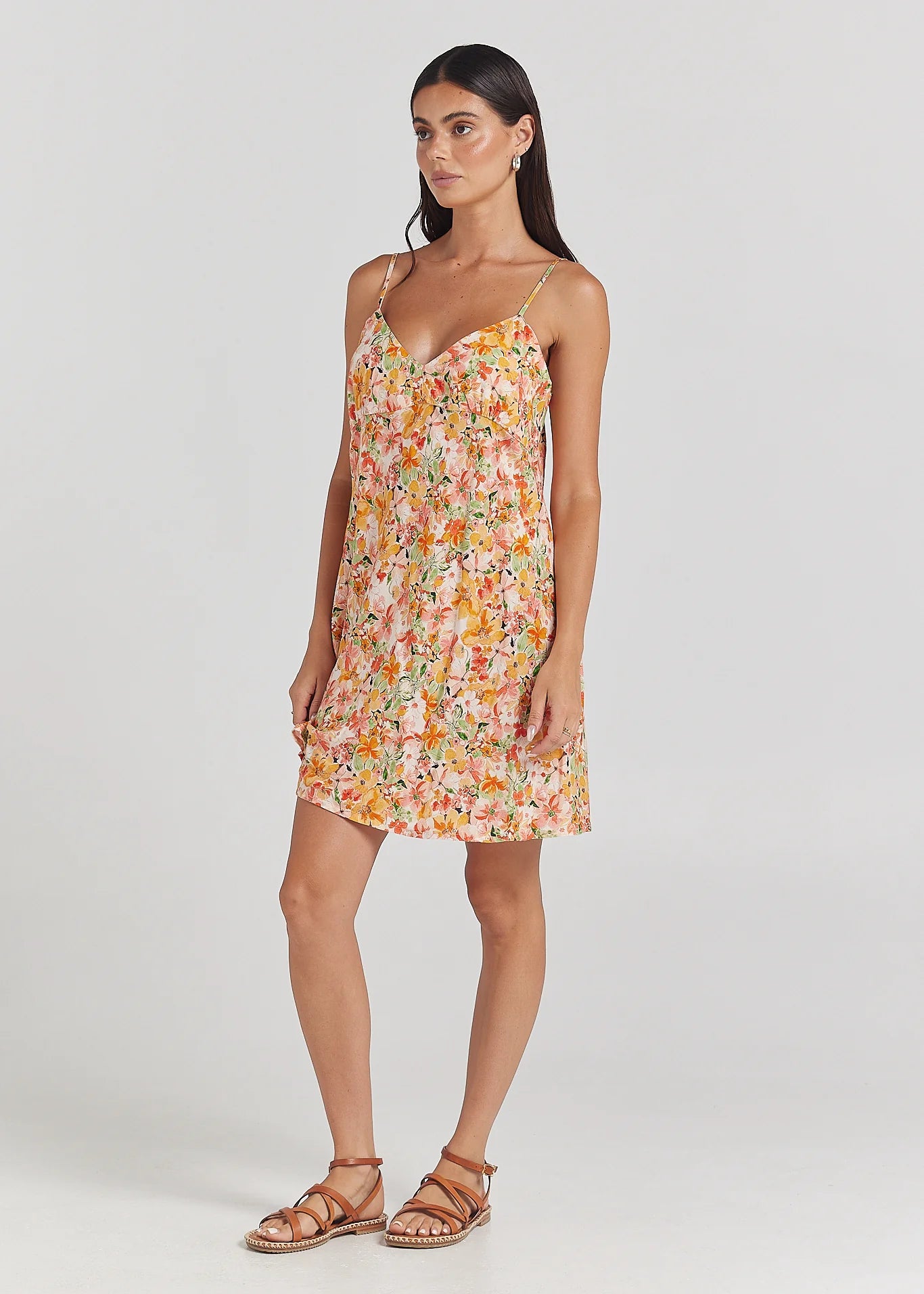 Havana Slip Bias Dress - Coral