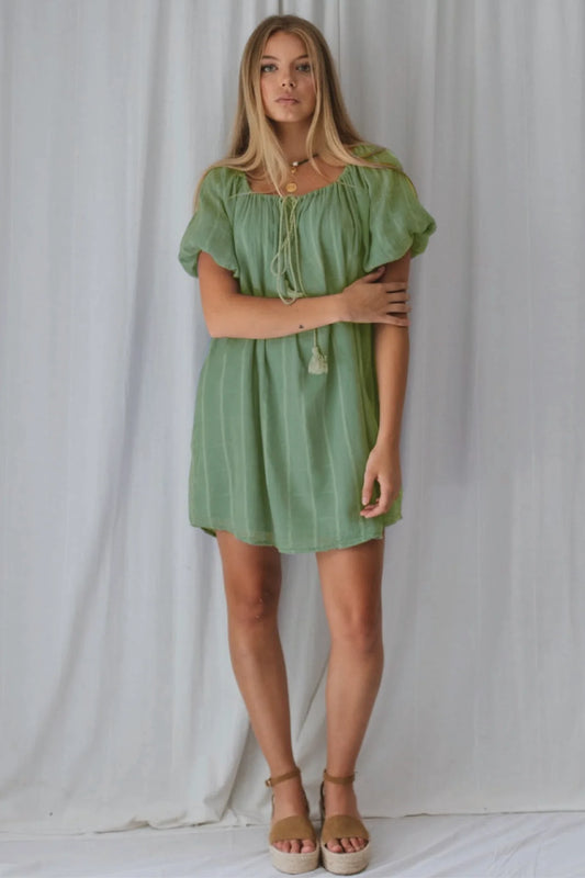 Penny Smock Dress - Sage