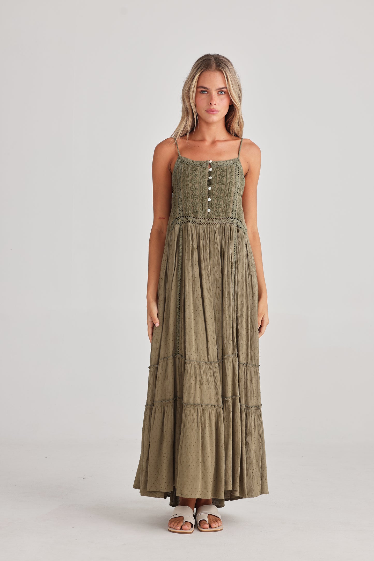 Inhale Dress - Olive