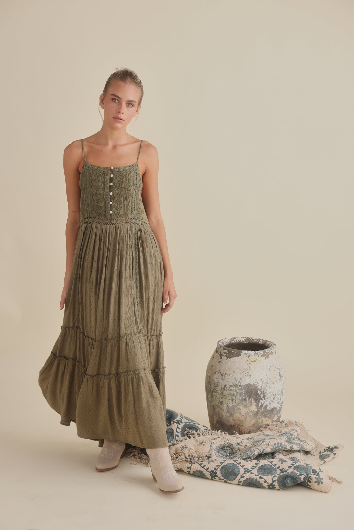 Inhale Dress - Olive