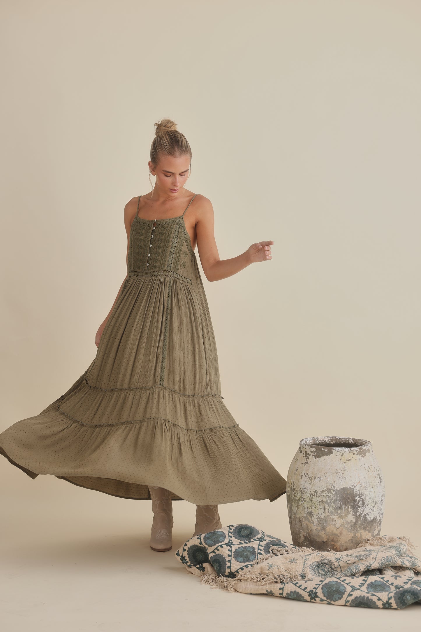 Inhale Dress - Olive