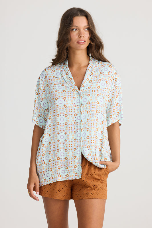 Palm Springs Shirt - Medina Blue