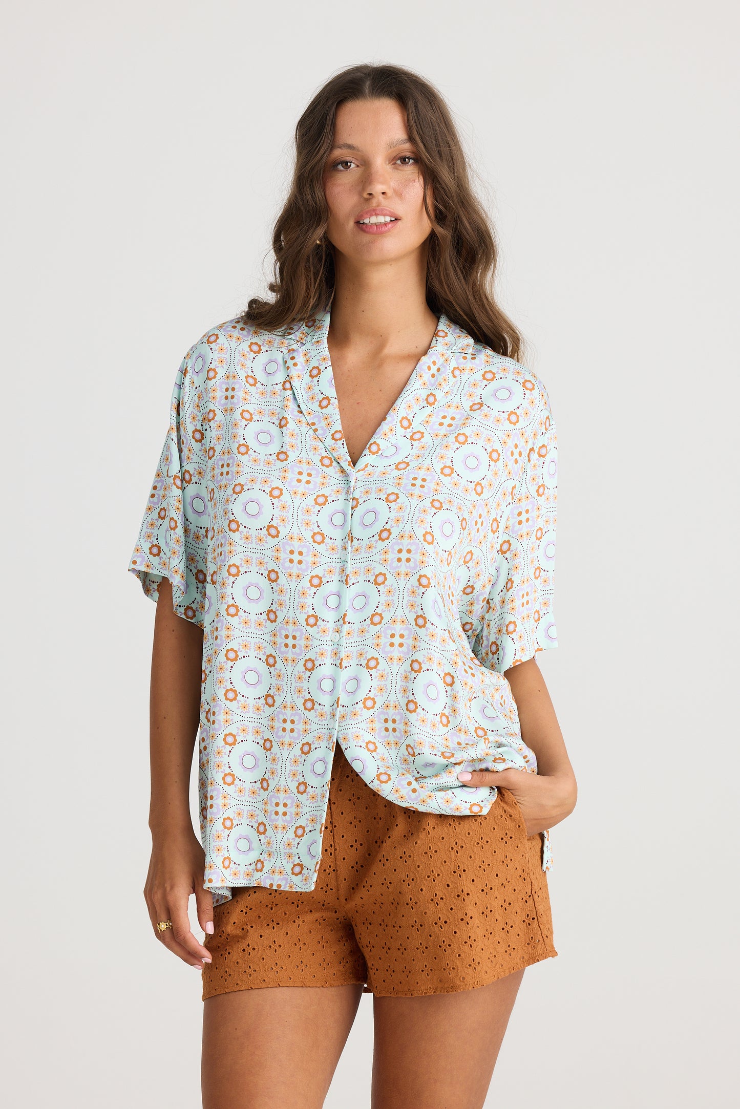 Palm Springs Shirt - Medina Blue