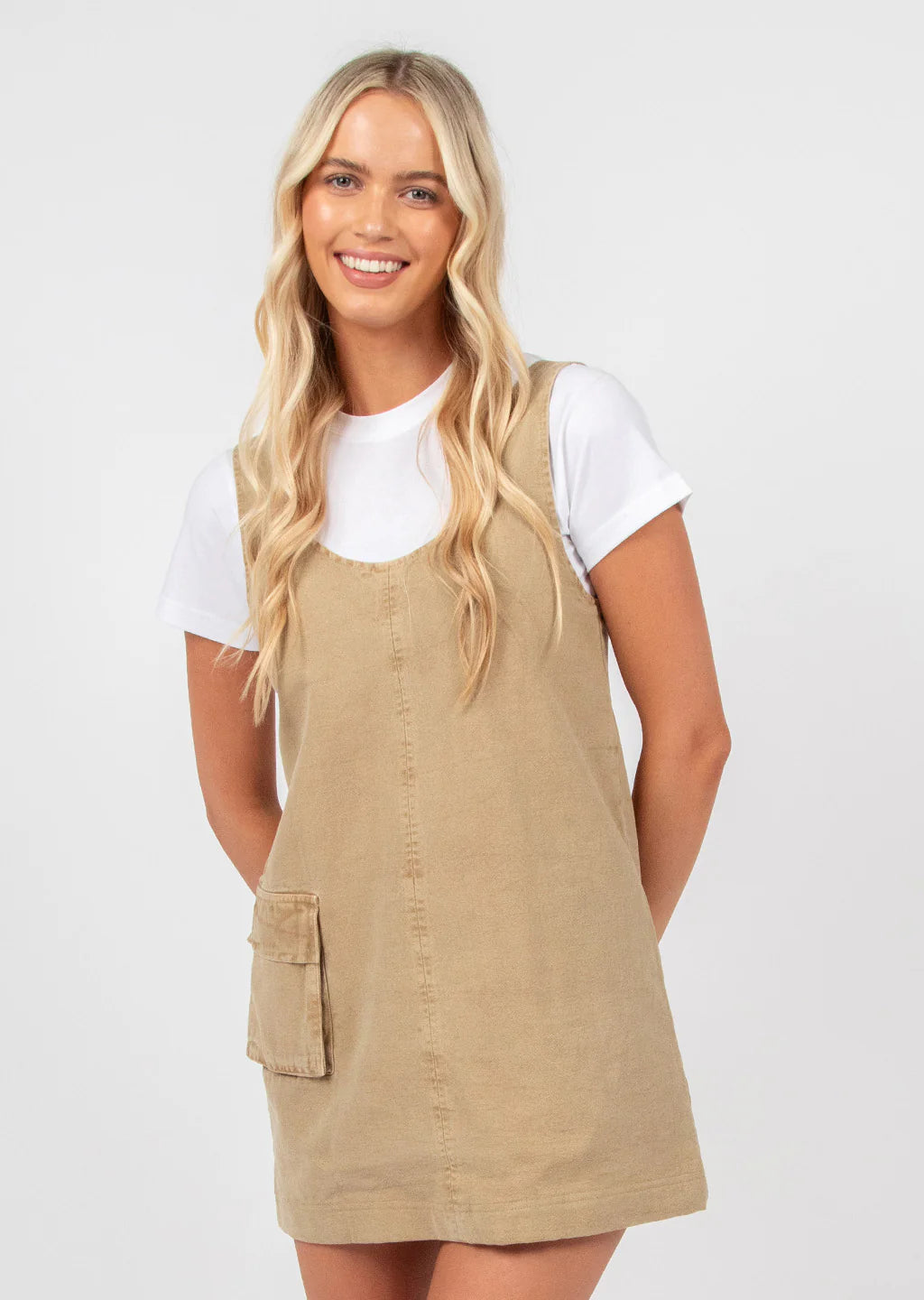 Aura Pinafore - Khaki