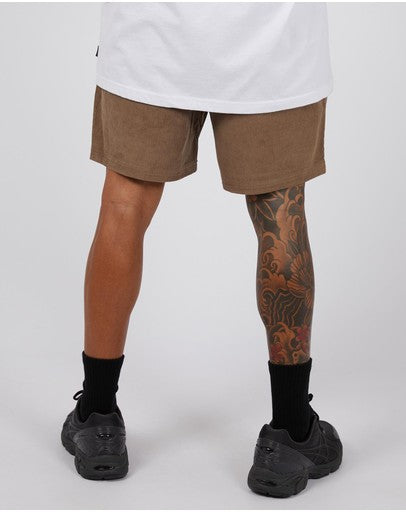 Wind Down Cord Shorts - Brown