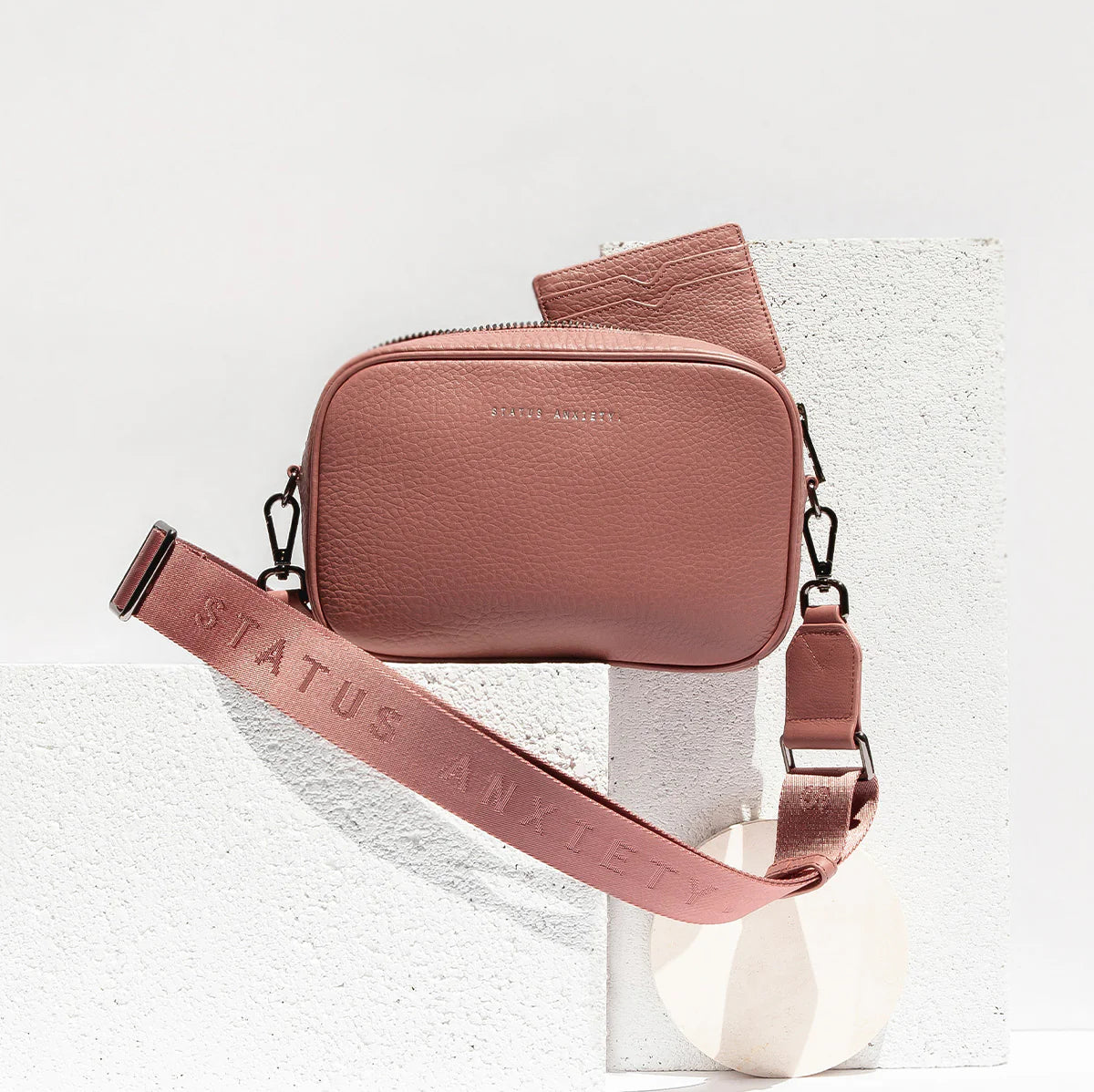 Plunder With Webbed Strap - Dusty Rose