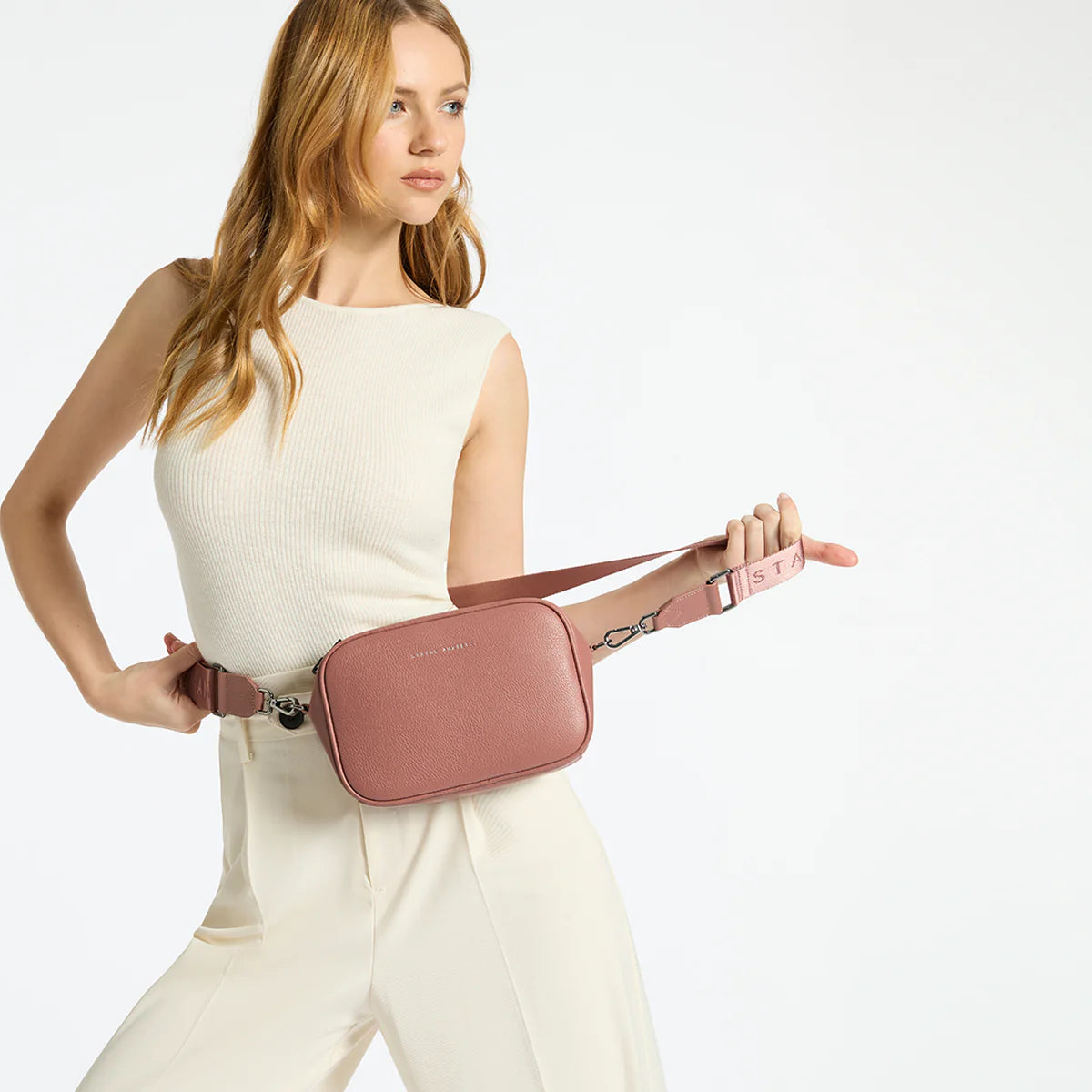 Plunder With Webbed Strap - Dusty Rose