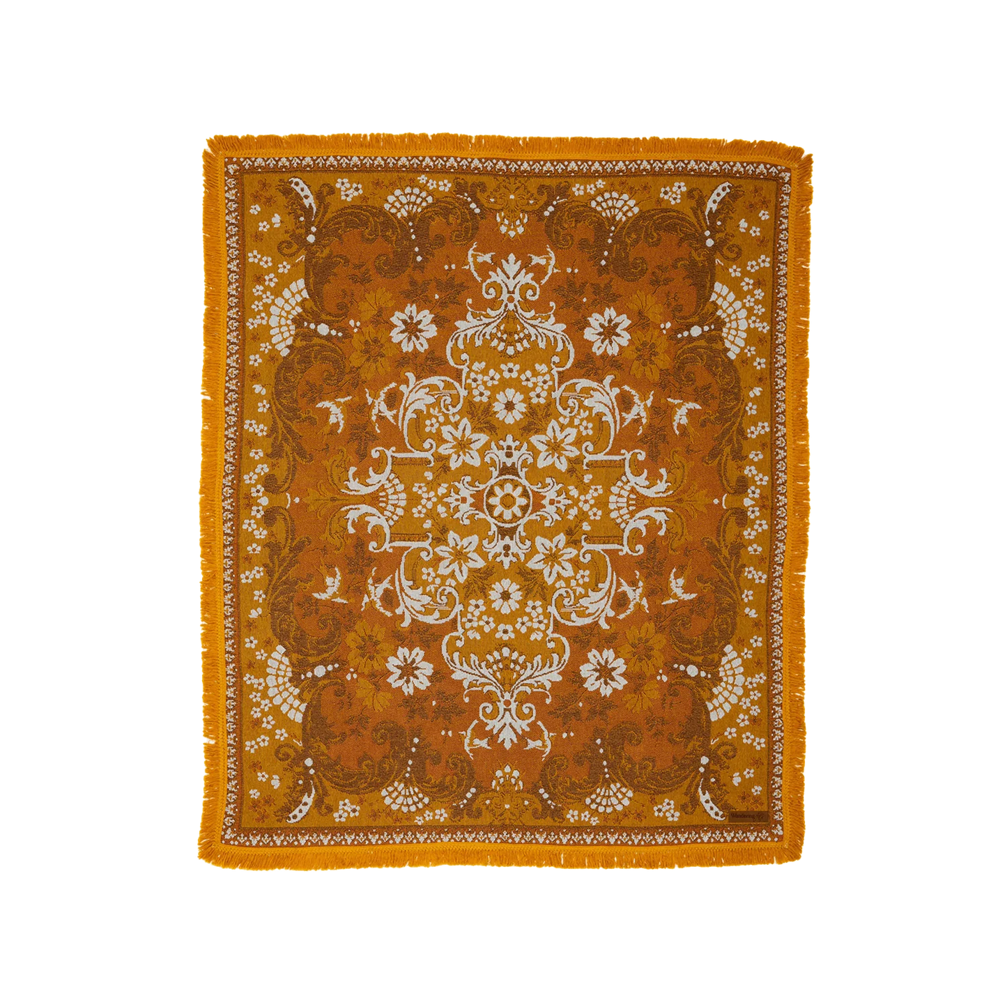 Ornate Floral Throw - Ginger