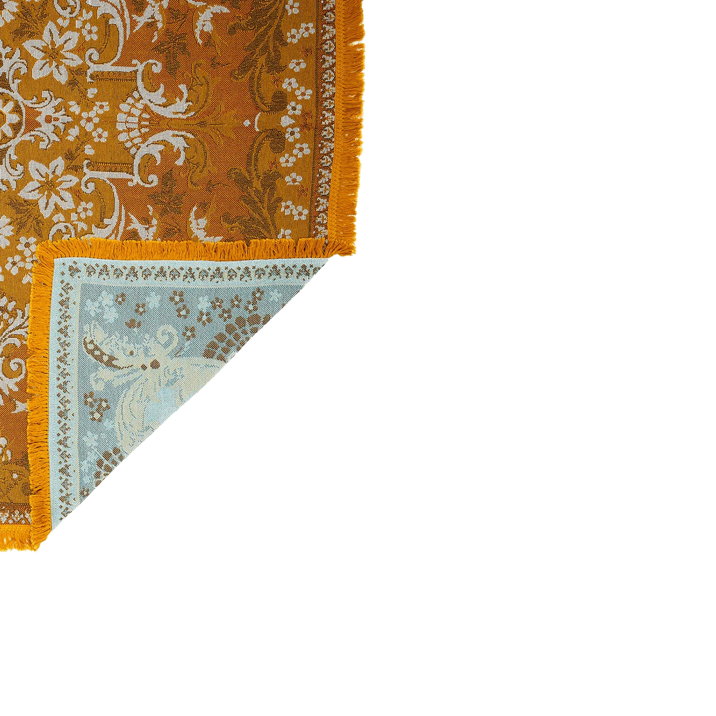 Ornate Floral Throw - Ginger