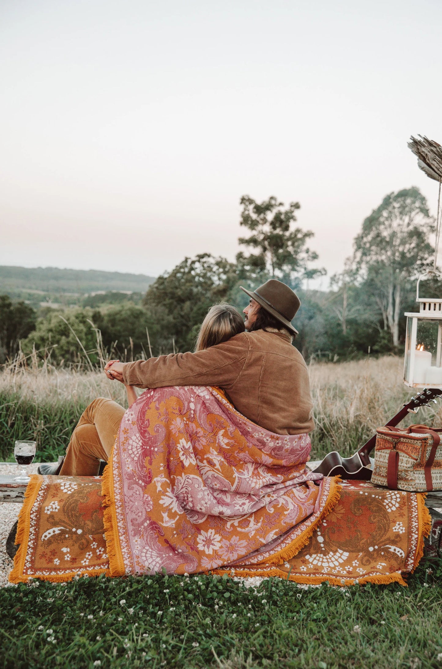 Ornate Floral Throw - Rosé